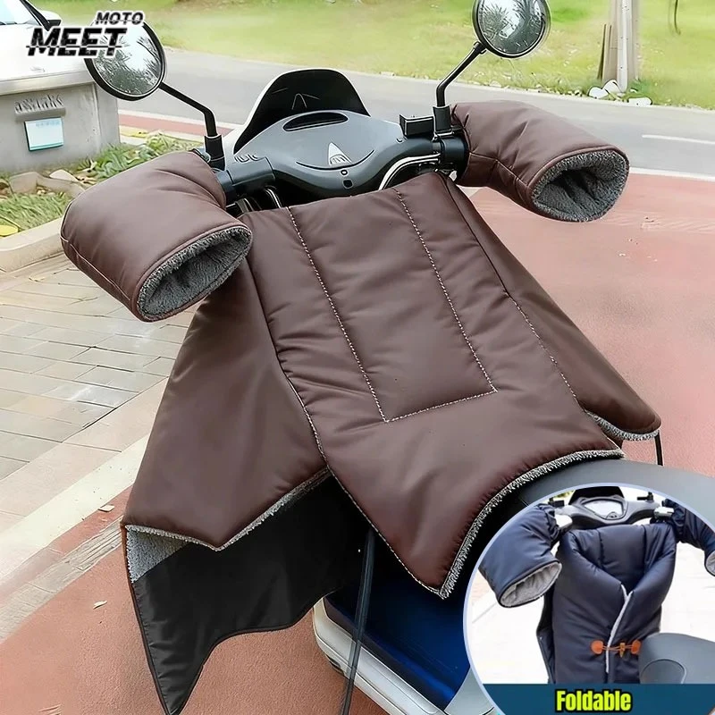 

Winter Riding Thiened Waterproof Motorcycle Leg Protectors Separate Front Wihield Pedal Vehicle Knee Pads Cold Proof Cover