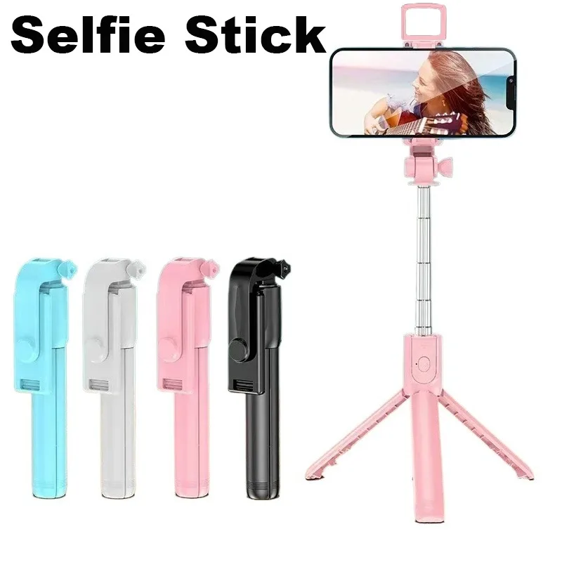 Trípode/palo Selfie expandible 3 en 1 con control remoto inalámbrico BT desmontable Compatible con la mayoría de los teléfonos soporte de trípode ligero