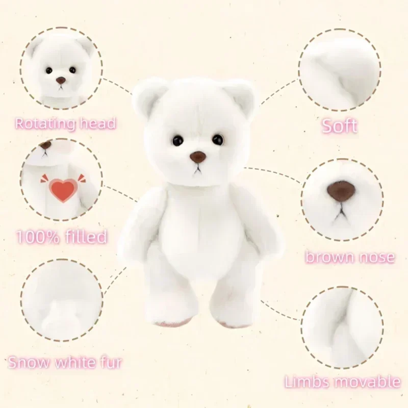 30cm Teddy Bear Handmade Stuff Plush Doll DIY Dress Up Lina Bears Kawaii Plushies  Anime Toys Birthday Gift for Children Friend