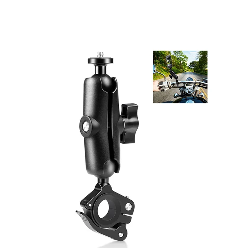 สําหรับกล้องกีฬา GoPro รถจักรยานยนต์/จักรยาน Handlebar Mount มัลติฟังก์ชั่นและสะดวกขี่เปลี่ยน PU908B-BTFL