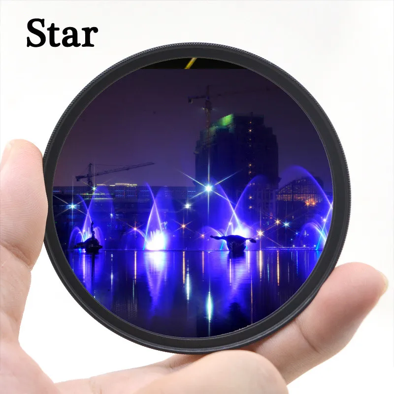 

KnightX 4 Points 6 Points 8 Points Starburst Filter Star Line Camera Lens 49mm 52mm 58mm 62mm 67mm 77mm