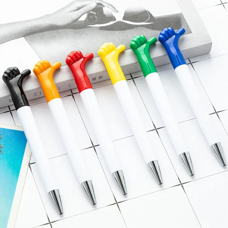 만화 제스처 볼펜, 창의적인 플라스틱 엄지 모형 펜, 패션 중립 펜, 학용품, 학생 문구 선물