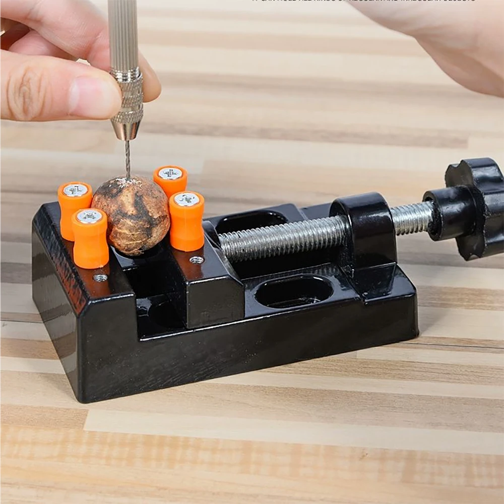 Heavy Duty 57mm Mini Table Vise - Universal Bench Clamp with Rotating Jaw for Drill Press & Woodworking Portable DIY Craft Tool