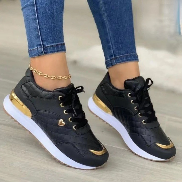 Sports Shoes Autumn and Winter New Lace-up Platform 2022 Fashion Casual Non-slip Single Shoes кроссовки женские 2023