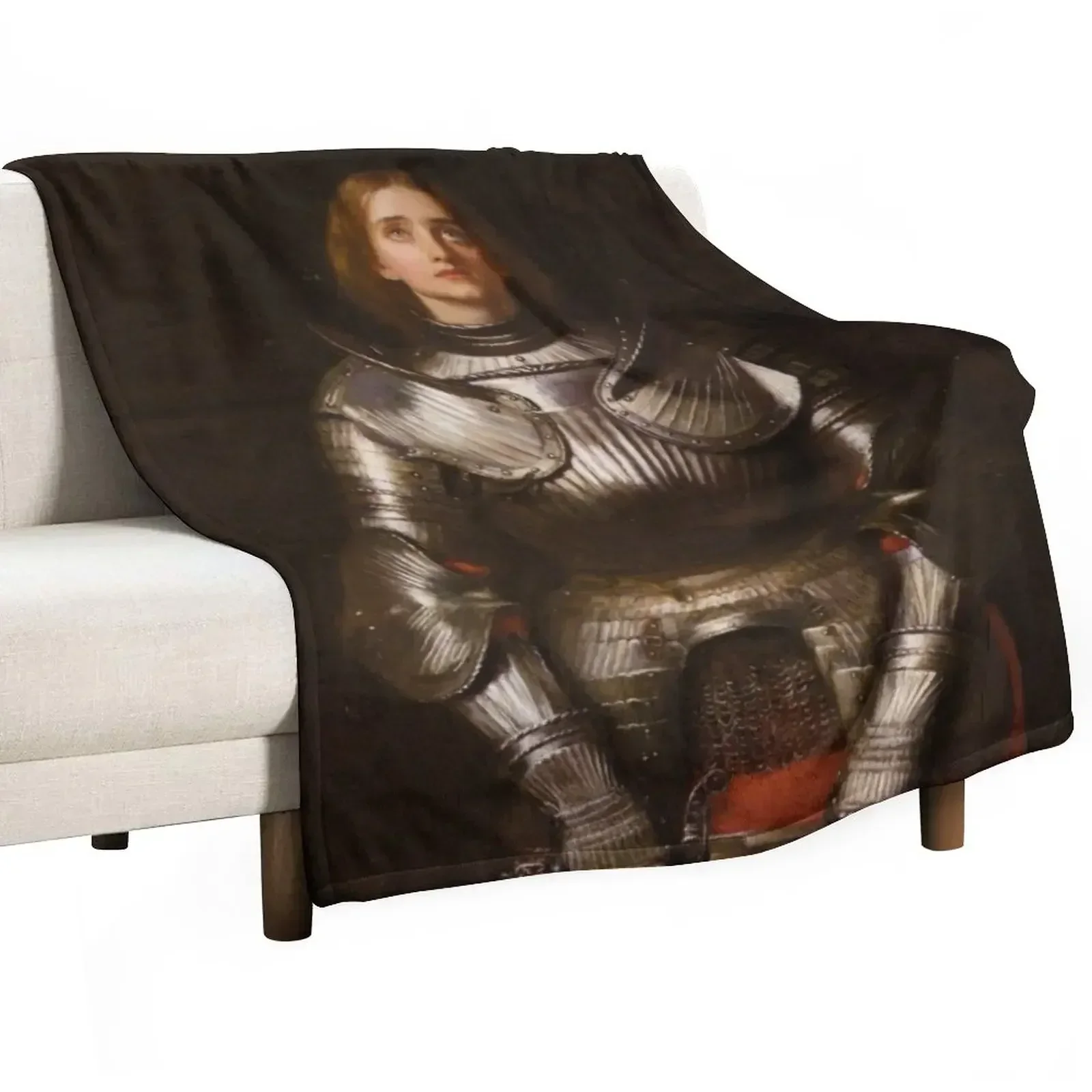 John Everett Millais - Joan D?Arc (1865) Throw Blanket Stuffeds Quilt Cute Decorative Beds Personalized Gift Giant Sofa Blankets