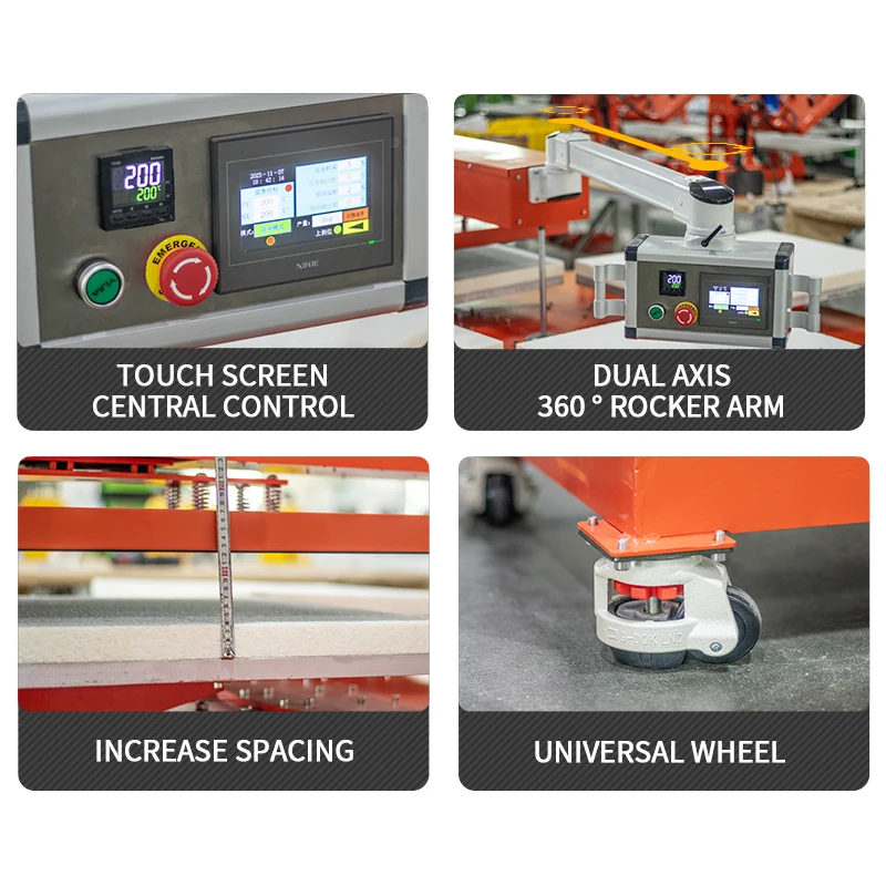 Penumtic 4 Station Higher Pressure Suitable for Professional Transfer Aluminum Plate Heat Press Machine for Clothes