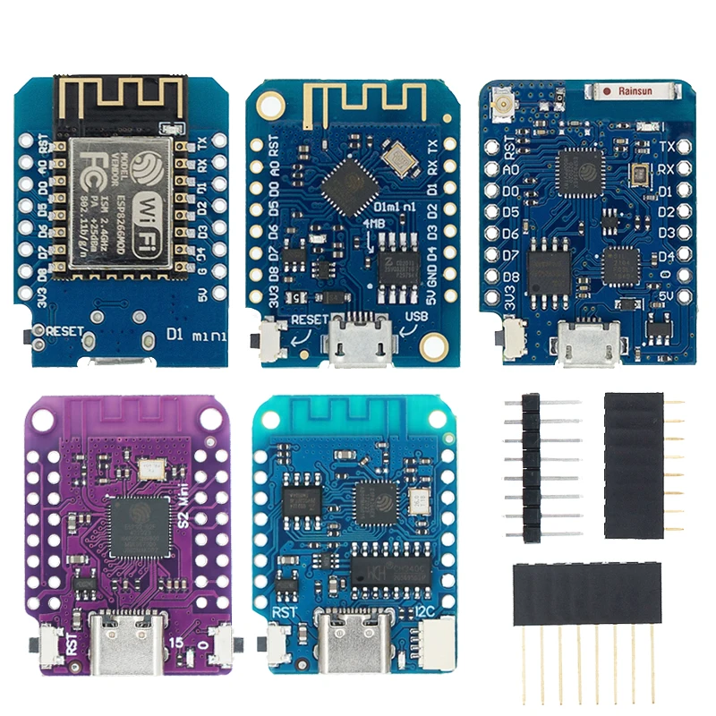 Placa de desarrollo WIFI con pines, Micro USB/tipo C, WeMos D1 Mini PRO V3.0.0 V4.0.0 ESP32 S2, NodeMCU Lua IOT, 3,3 V