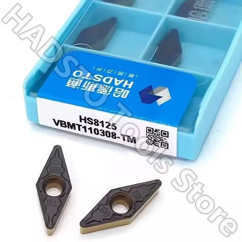 

VBMT110304-TM HS8125 VBMT110304-TM VBMT110304 VBMT221 HADSTO CNC blade carbide inserts Turning tools inserts For Steel 10pcs/box