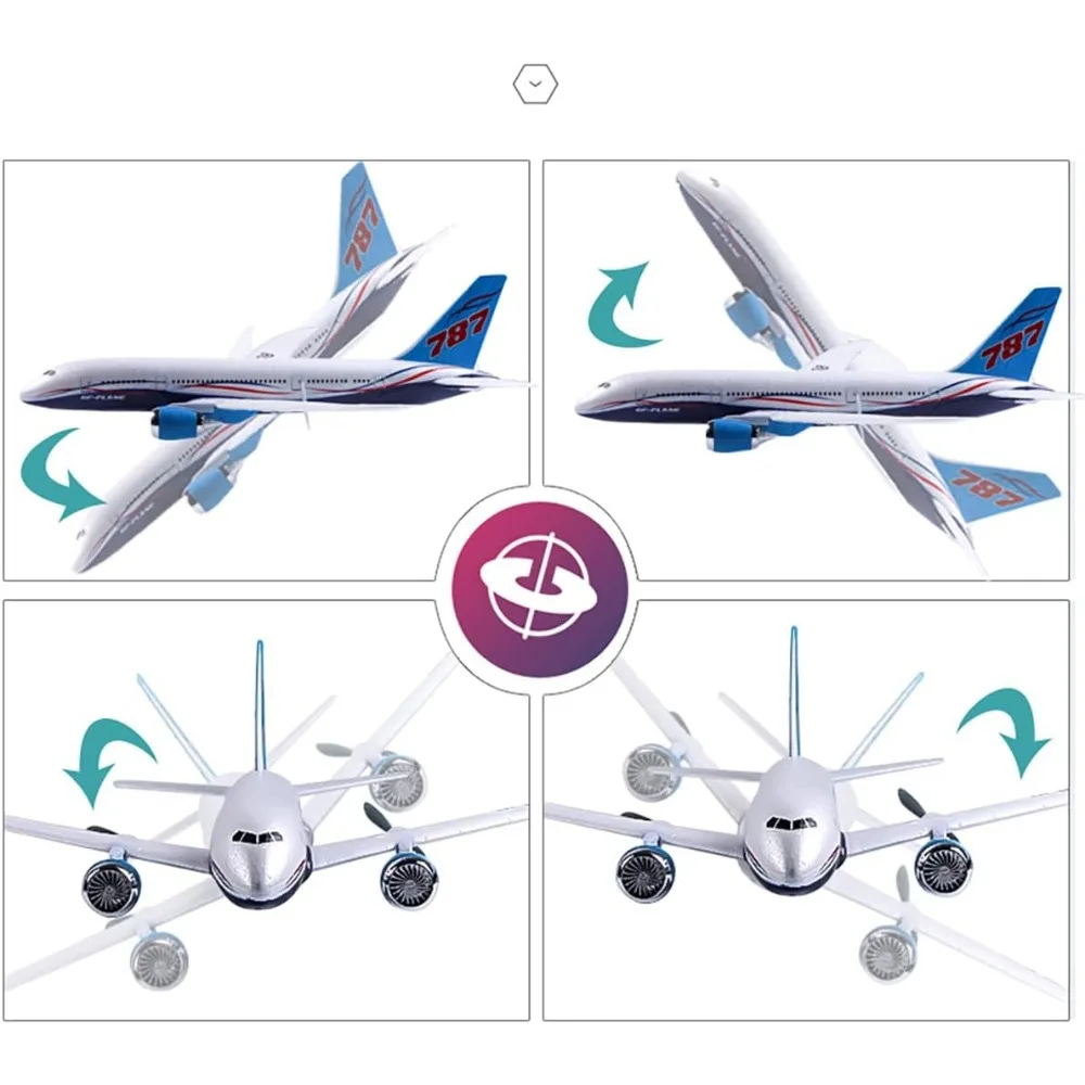 Aereo RC avanzato a 3 canali fai-da-te da 2,4 GHz, modello Dreamliner 787 pronto per volare per gli appassionati di esperti