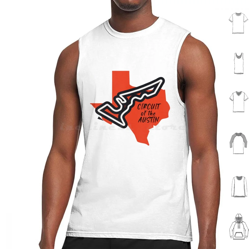 Camisetas sin mangas Circuit Of The Americas Austin con estampado de algodón, Gran Premio de EE. UU., Austin, Texas, Circuito de carreras