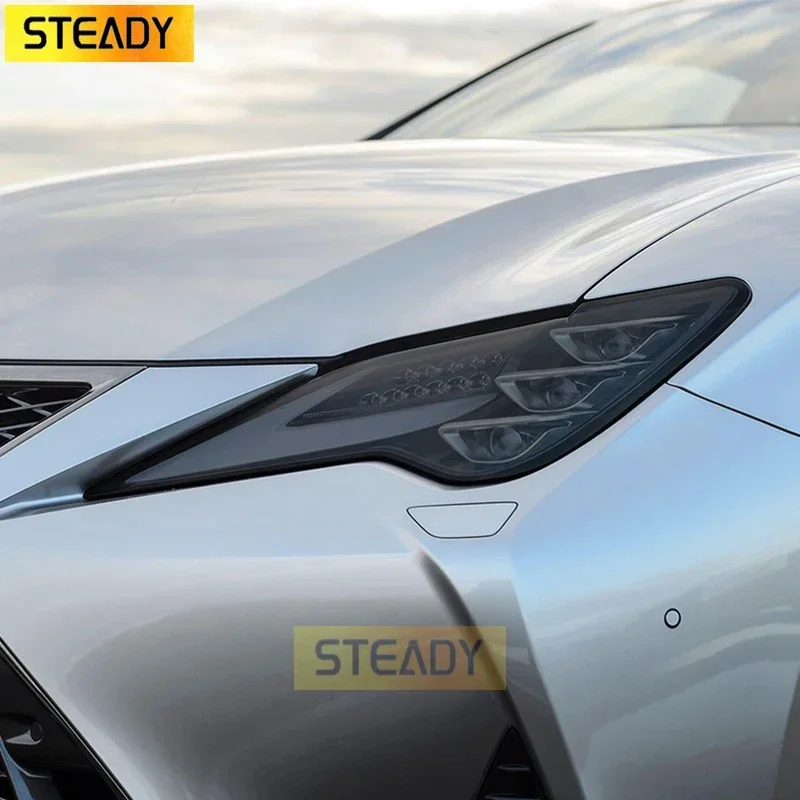 

Car Headlight Protective Film Front Light Transparent Black TPU Sticker For Lexus RC F RC350 Facelift 2019 2020 Accessories