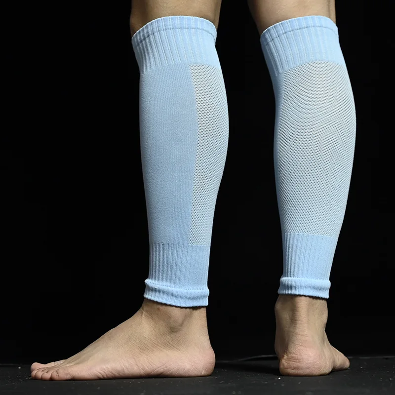 Neue Fußballsocken Schienbeinschoner Beinschutz Herren Damen Sportärmel Laufenärmel