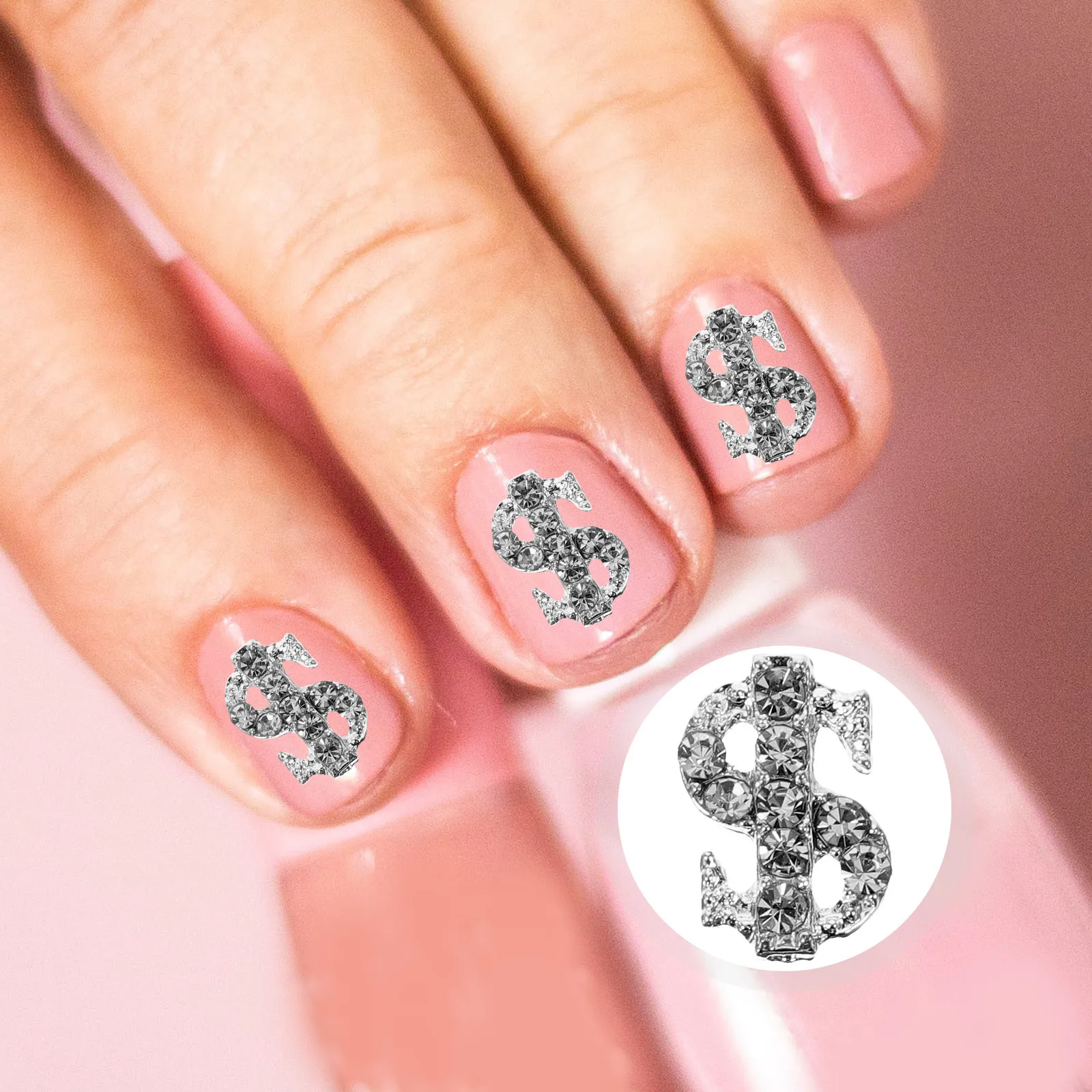 

20pcs Dollar Sign Charms Small Decorations For Women Kawaii Manicure Supplies Nail Art Gems Diy Nail Accessories