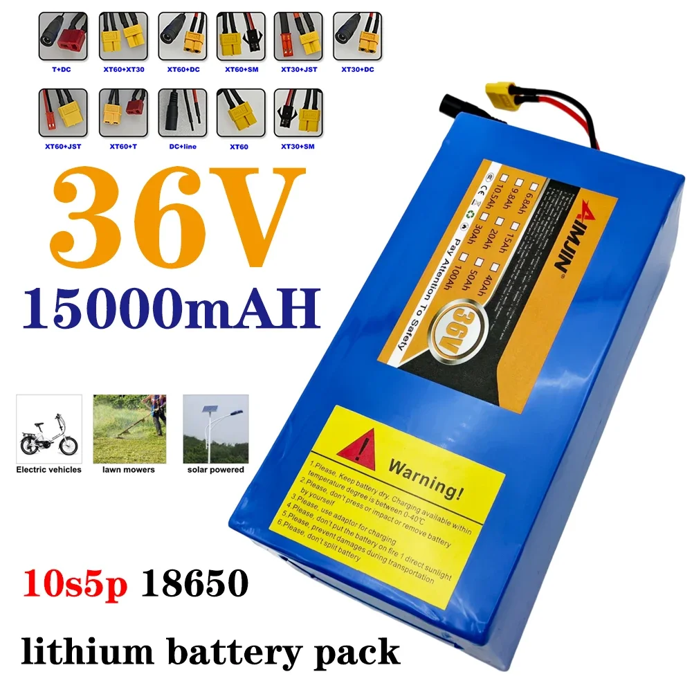 36V 10S5P 15Ah 1000W 18650 Lithium-ion Battery, Motor With Original High Power And Integrated BMS Protection