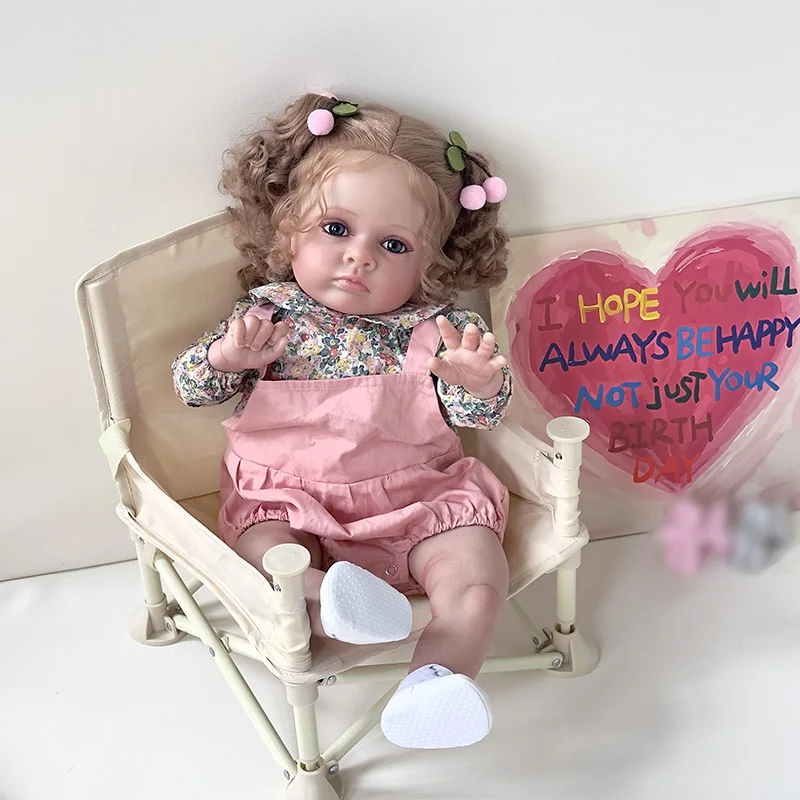 

24inch Reborn Toddler Girl Doll Tutti High Quality Already Finished Painted Handmade Doll with 3D Skin