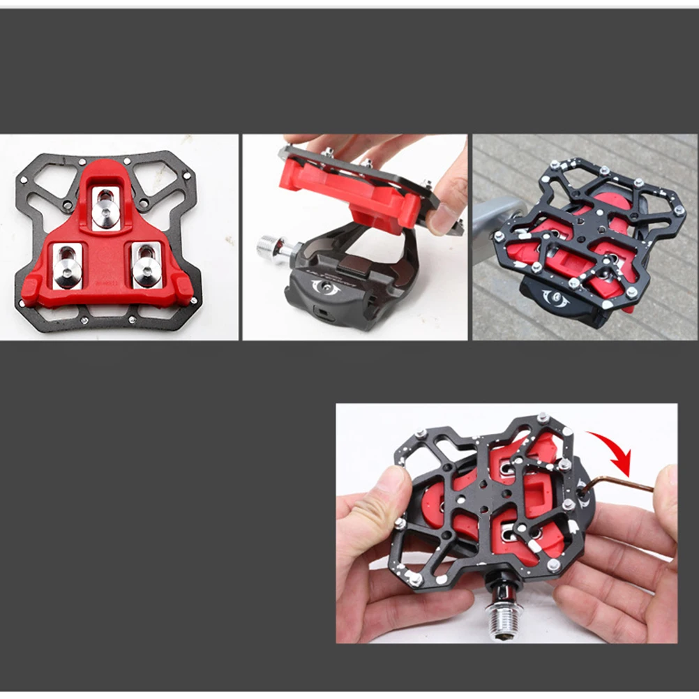 

2Pcs Quick Release Cycling Shoes Locking Plate Splint Adapter Road Bike Cleats Compatible System Black Cycling Shoes