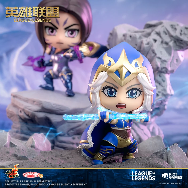 League Of Legends Hot Toys Co-Branded Kaisa Ashe Cosbaby Mini-Doll Hand-Made Desktop Ornaments Game Peripheral Collectible Dolls