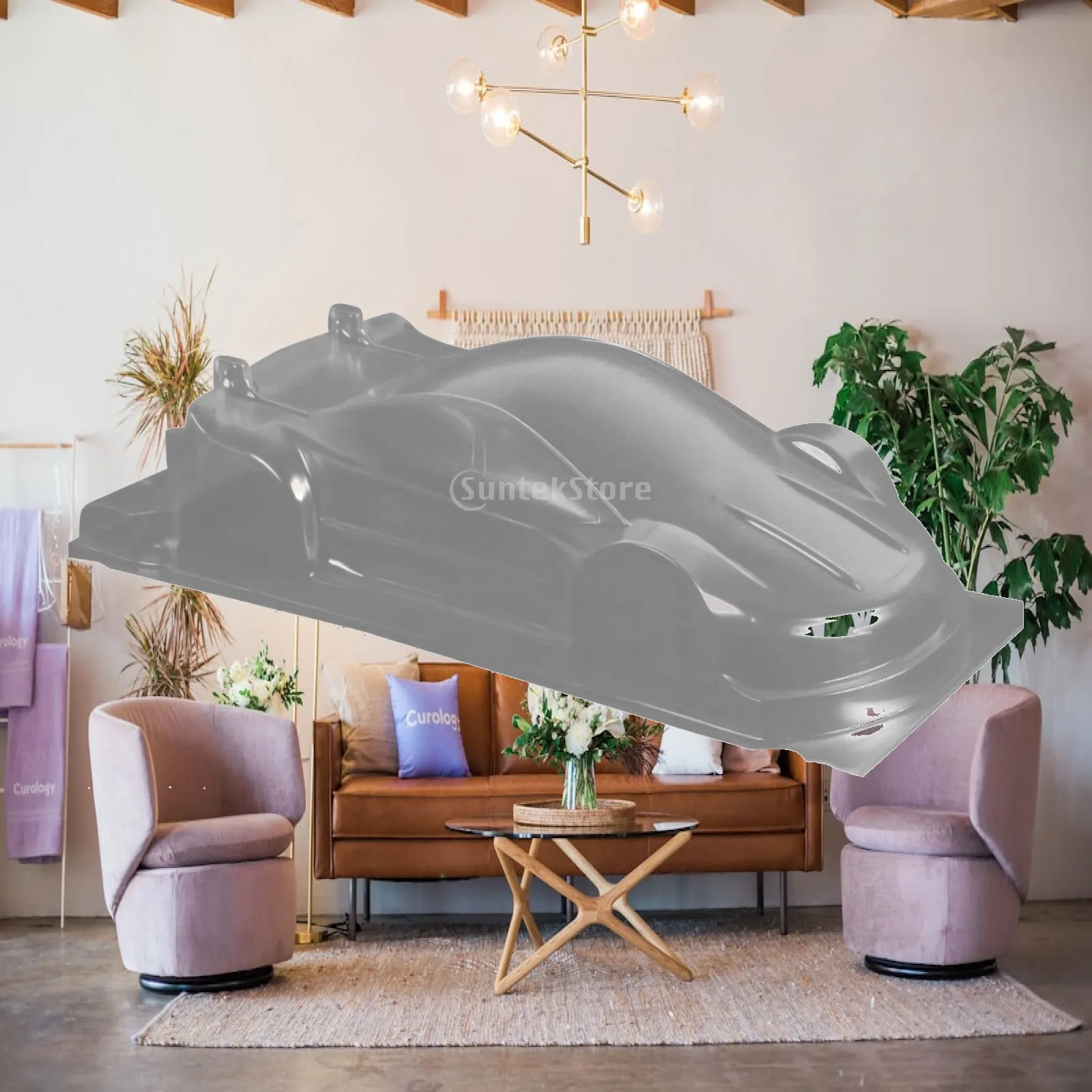 1 10 Scale Sedan Drift Car Body Shell Transparent PC Racing Shell with Rear Wing for RC Car Custom Build