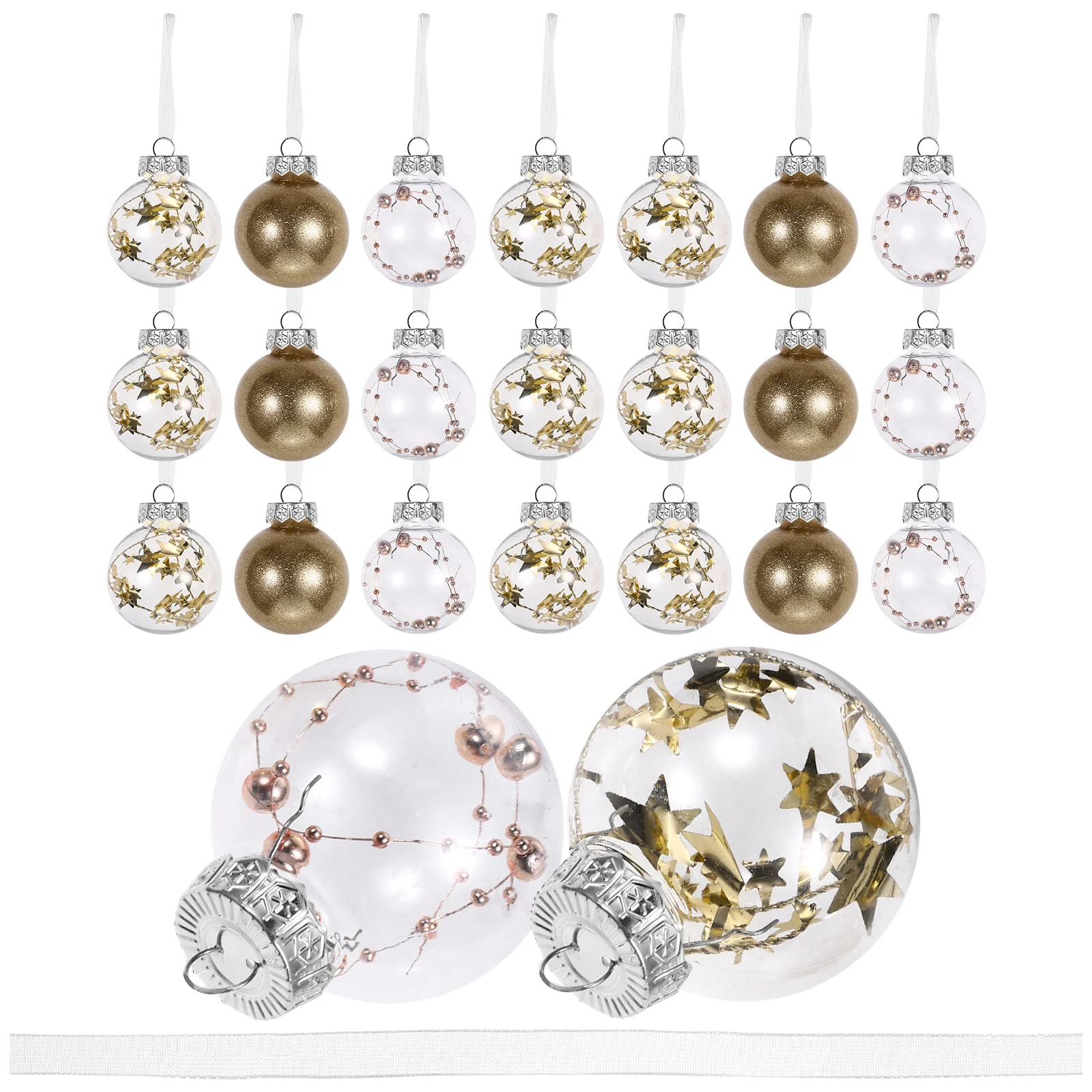 

24 Pcs Christmas Ball Pendant Ornaments for Tree Holiday Decoration Hanging Fall Decorations