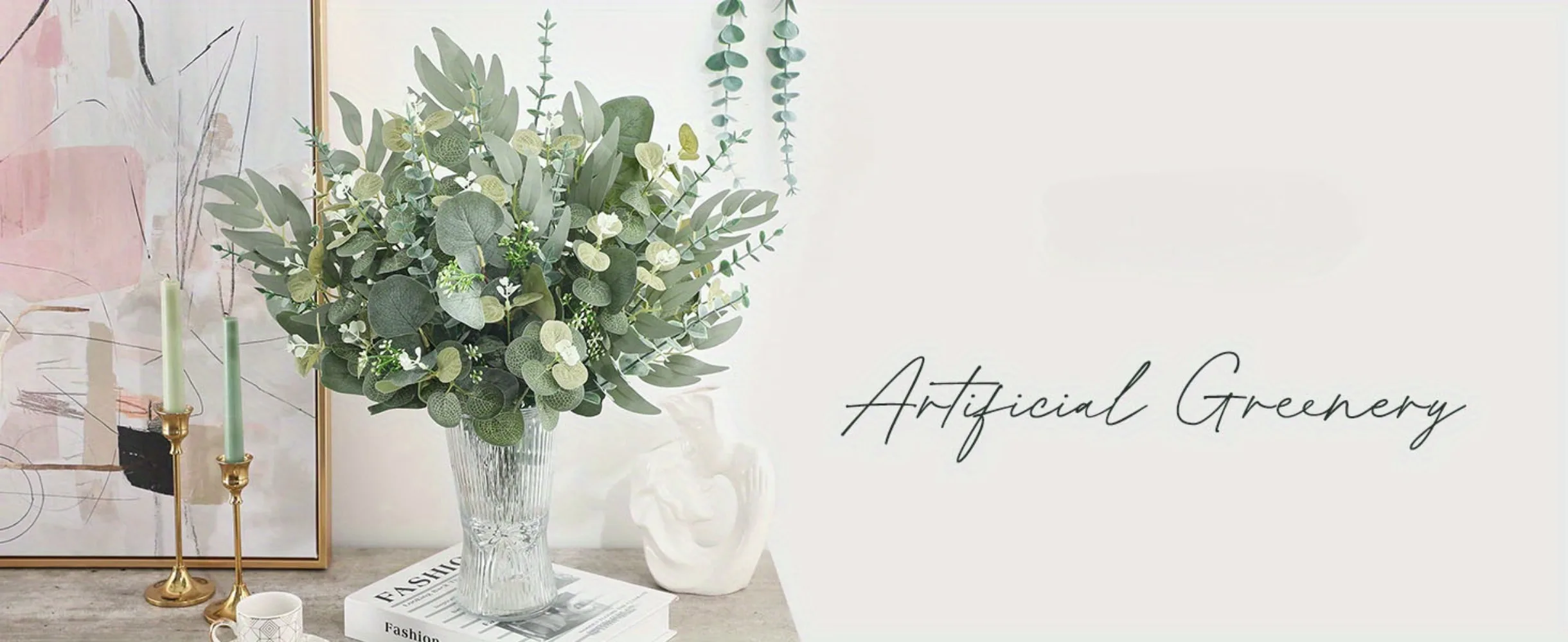 20 Stück Künstliche Gemischte Eukalyptusblätter-Stiele, Silberdollar-Blätter für DIY-Blumensträuße, Blumenarrangements, Heimdekoration, Hochzeit – Detail 1