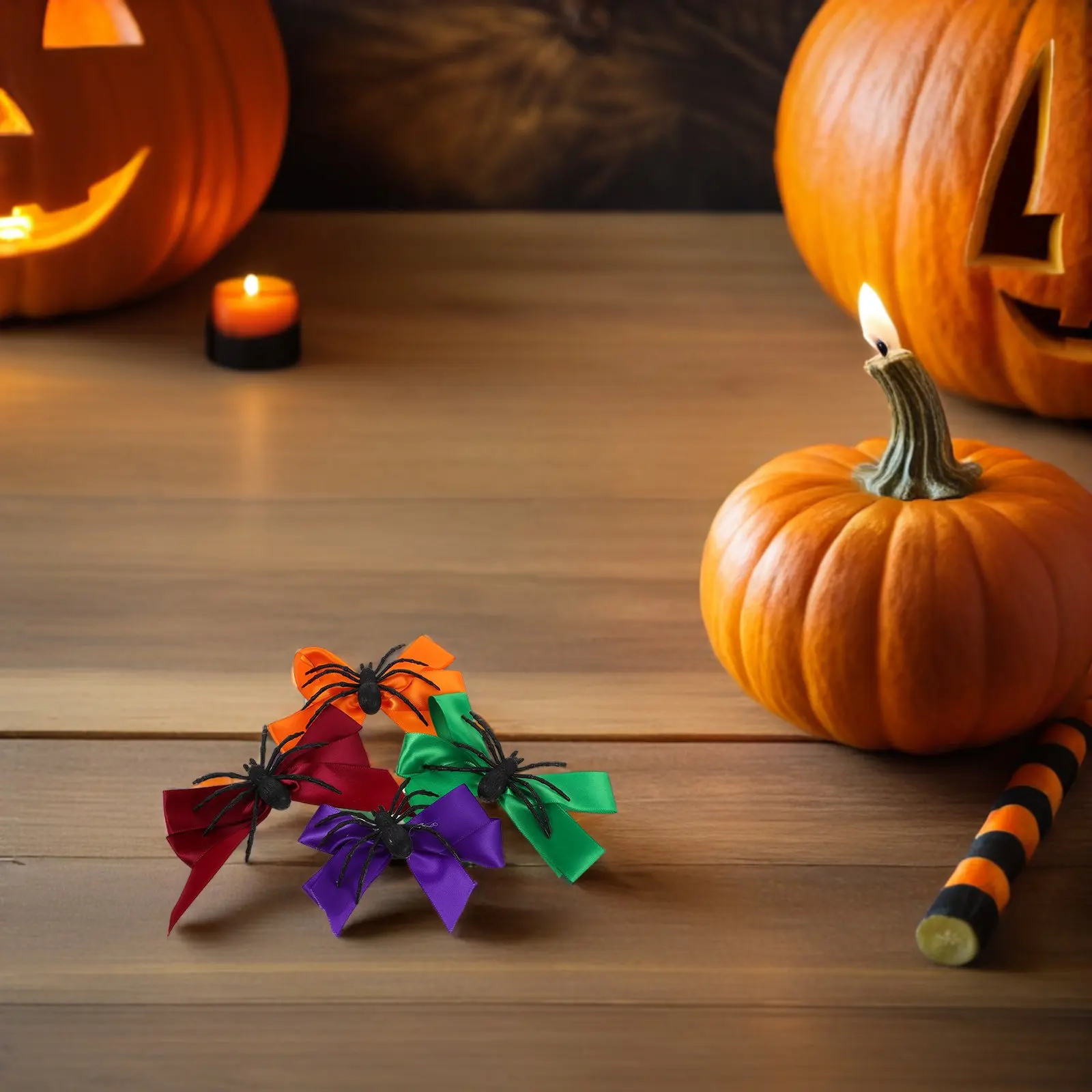 

Набор из 8 заколок-пауков для волос на Хэллоуин, аксессуары для волос в стиле ужасов, для косплея, милые банты-заколки, заколки-пауки для волос