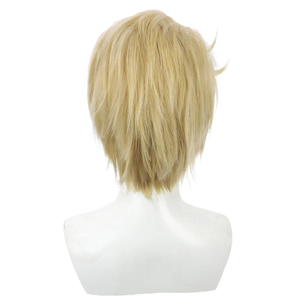 Conjunto completo de pelucas cortas de Lucifer para hombre, accesorios de disfraz de Anime de dibujos animados, Hotel, juego de rol, capa, traje de Halloween