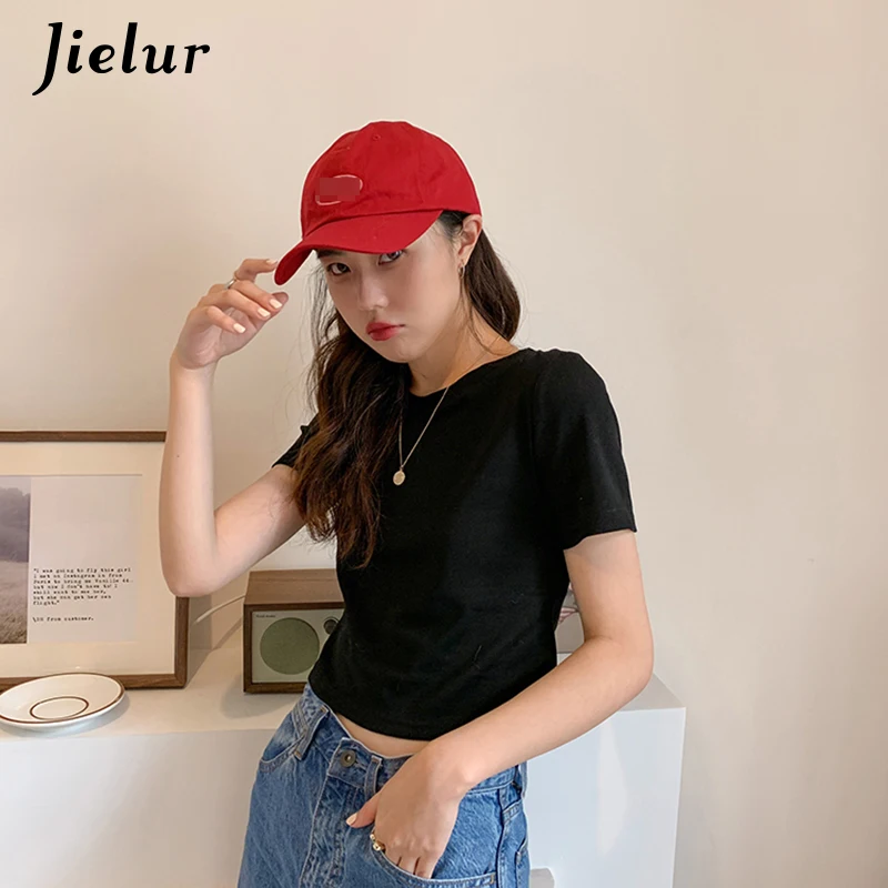 Solid Color Short T-Shirt Summer O-neck T Shirt Women Short Sleeve 8 Colors Slim Hipster Chic Korean Basic Tshirt