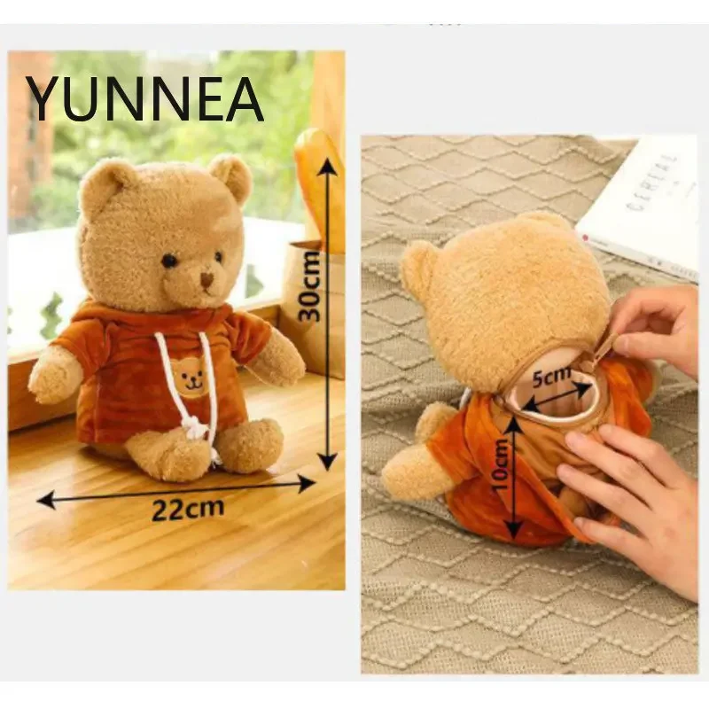 1PCS 30cm Plush Bear Hidden Safes Storage Bag Doll Bear  Secret Box Secret Safe  Secret Stash Box Hidden Compartment Storage