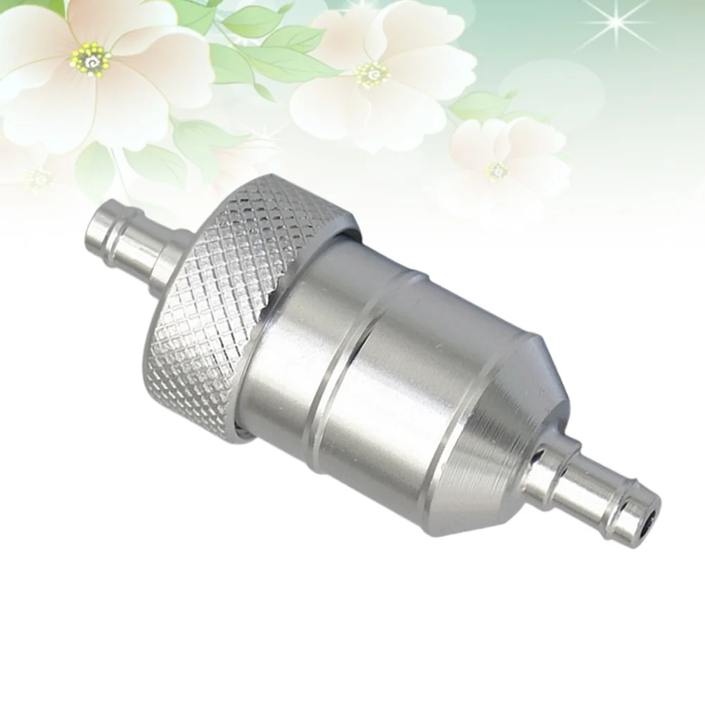 

Aluminum Alloy Gas Fuel Filter For Motorcycle Universal Fit Lightweight Cnc Machined Silver Oil Filter Motorcycle Parts