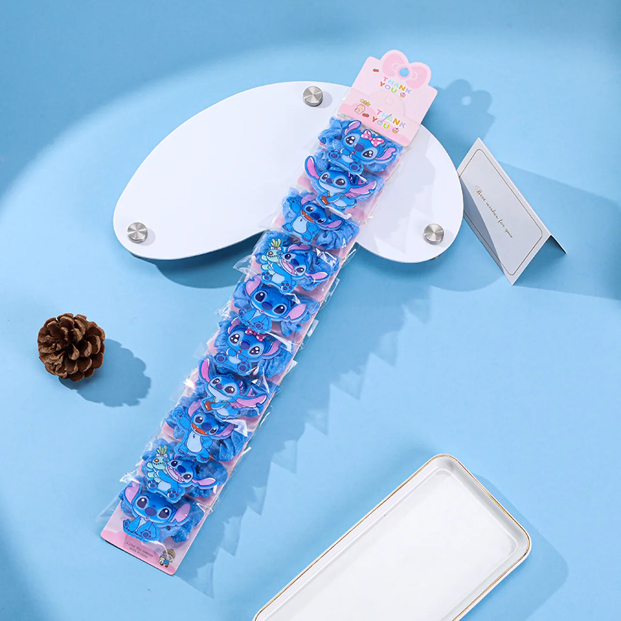 Disney Lilo & Stitch Hair Rope for Women Cartoon Toys Children Kawaii Stitch Acrylic Rubber Band Hair Accessoires Girl Gifts