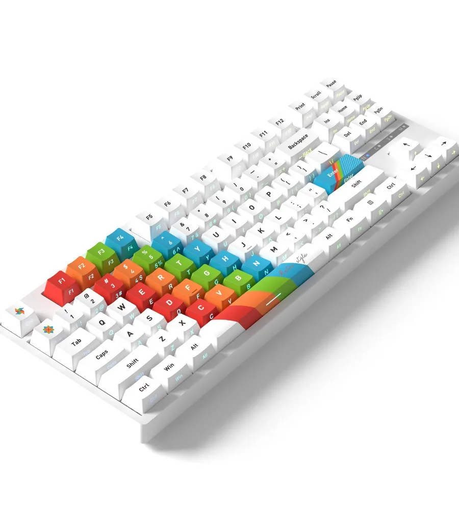 [Original 128-key side engraving mechanical keyboard keycap five-sided PBT hot sublimation eight treasure shaft