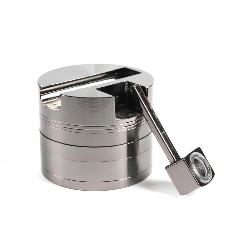 

Factory direct sales Five Layers75mmZinc Alloy Smoke Grinder Metal Grinder Grooved Pipe