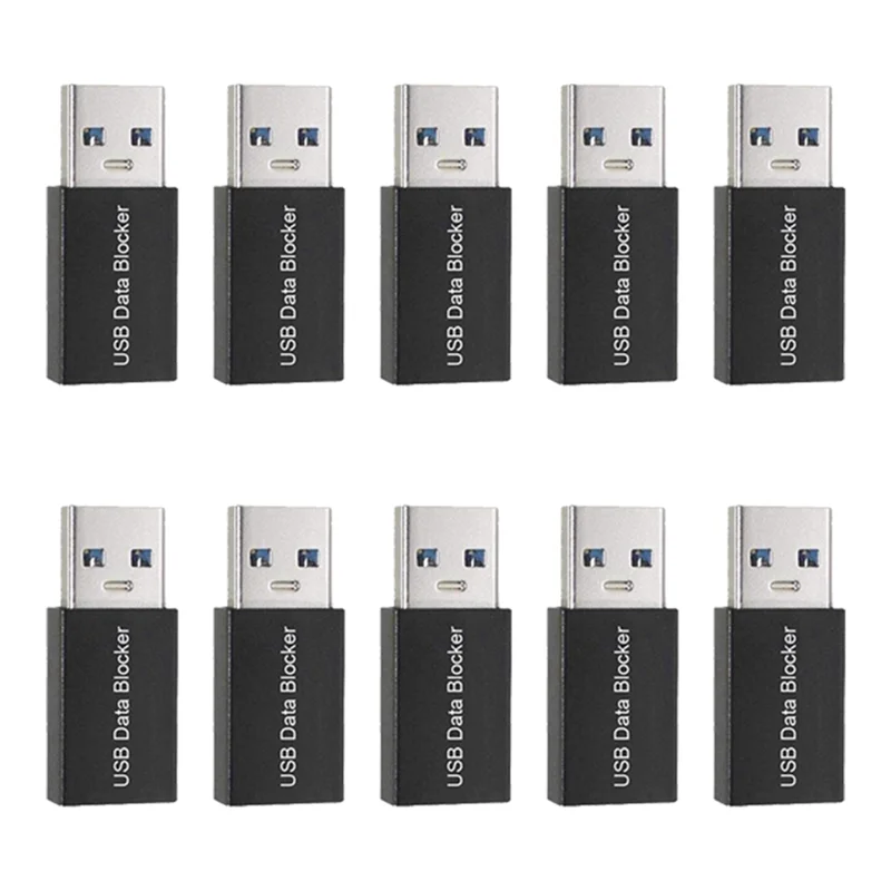 

10Pcs USB Blockers Data Sync Blockers USB Connector Against Jacking Adapters for Blocking Data Sync