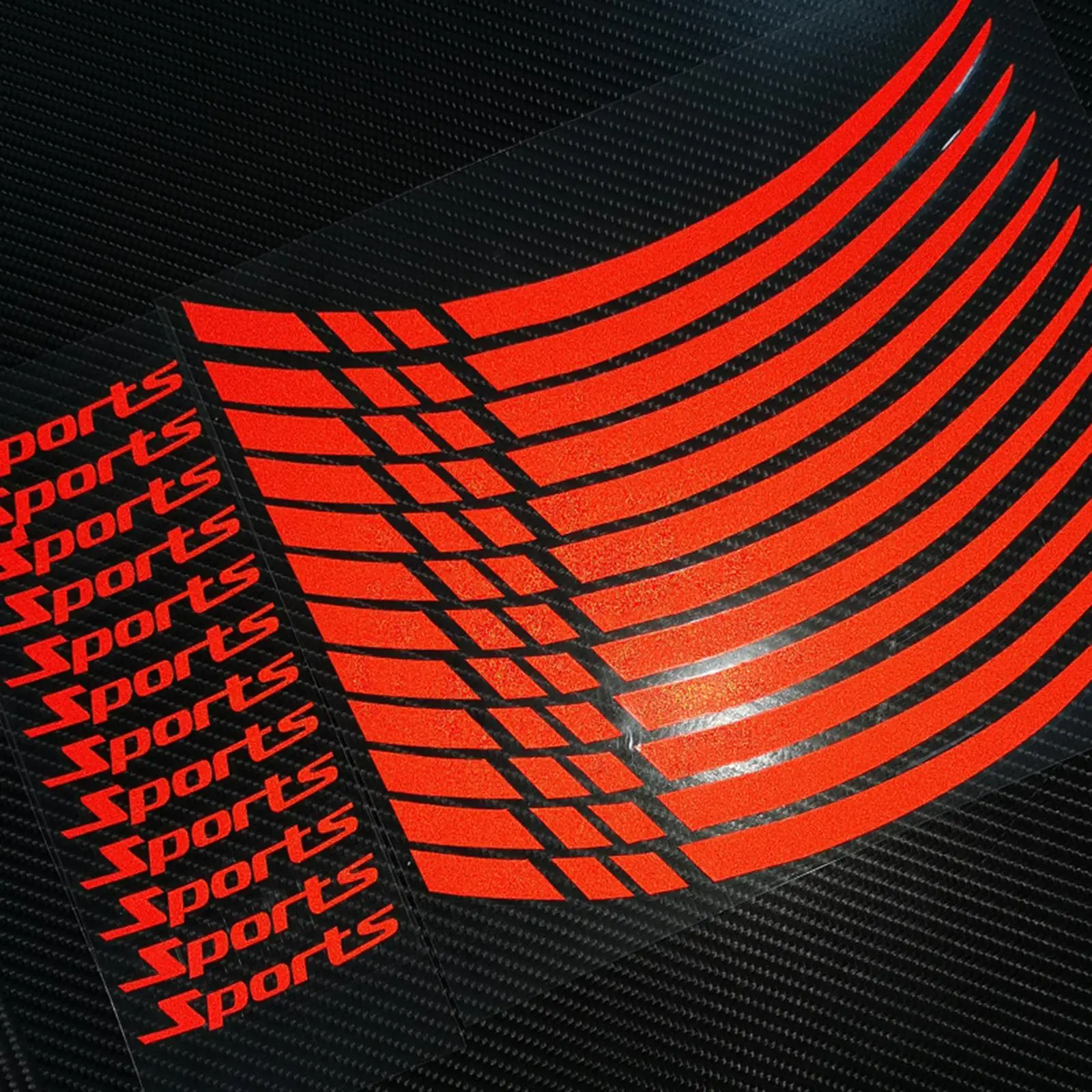 

Wheel Rim PVC Decorative Hub Stickers Reflective Decal Set Waterproof Replacement for Car Rims