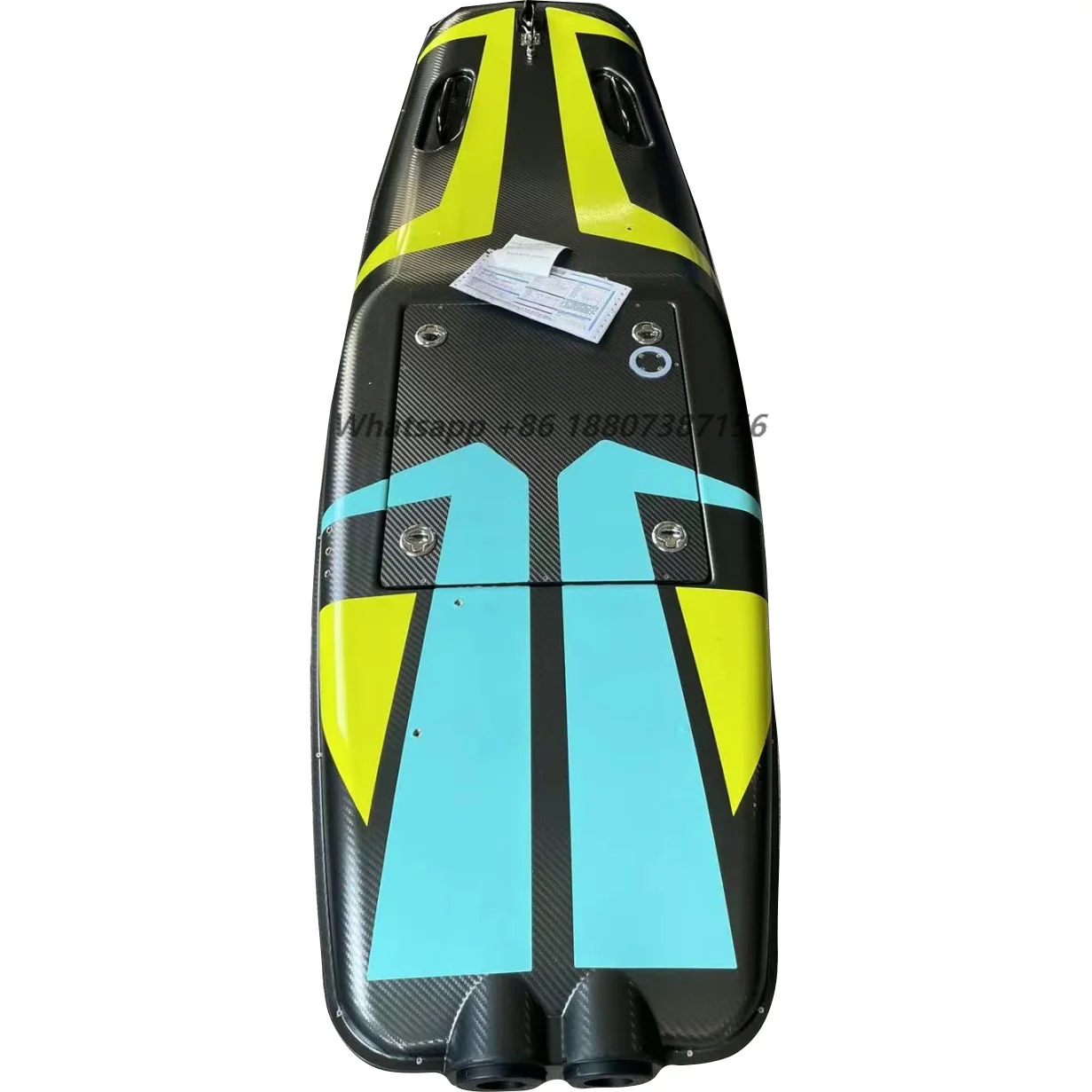 Prancha de Surf em Fibra de Carbono Jet Surf com Motor de 110cc, Dois Tempos, Refrigerado a Água, 13HP, Velocidade de 56km/h, Tanque de Combustível de 3.0L, 2 Horas de Uso em Águas Oceânicas