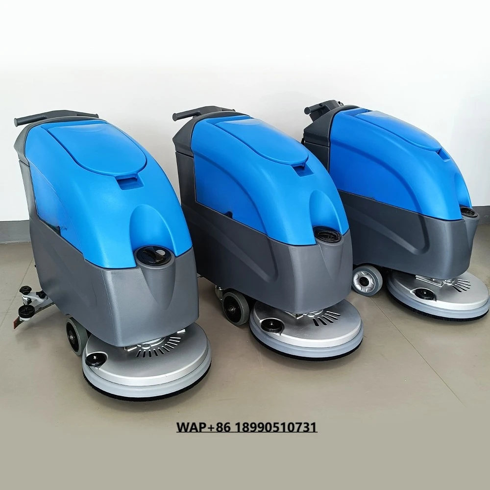 Machine de nettoyage de sol entièrement automatique, batterie à poussée manuelle, équipement de nettoyage industriel, épurateur automatique haute puissance