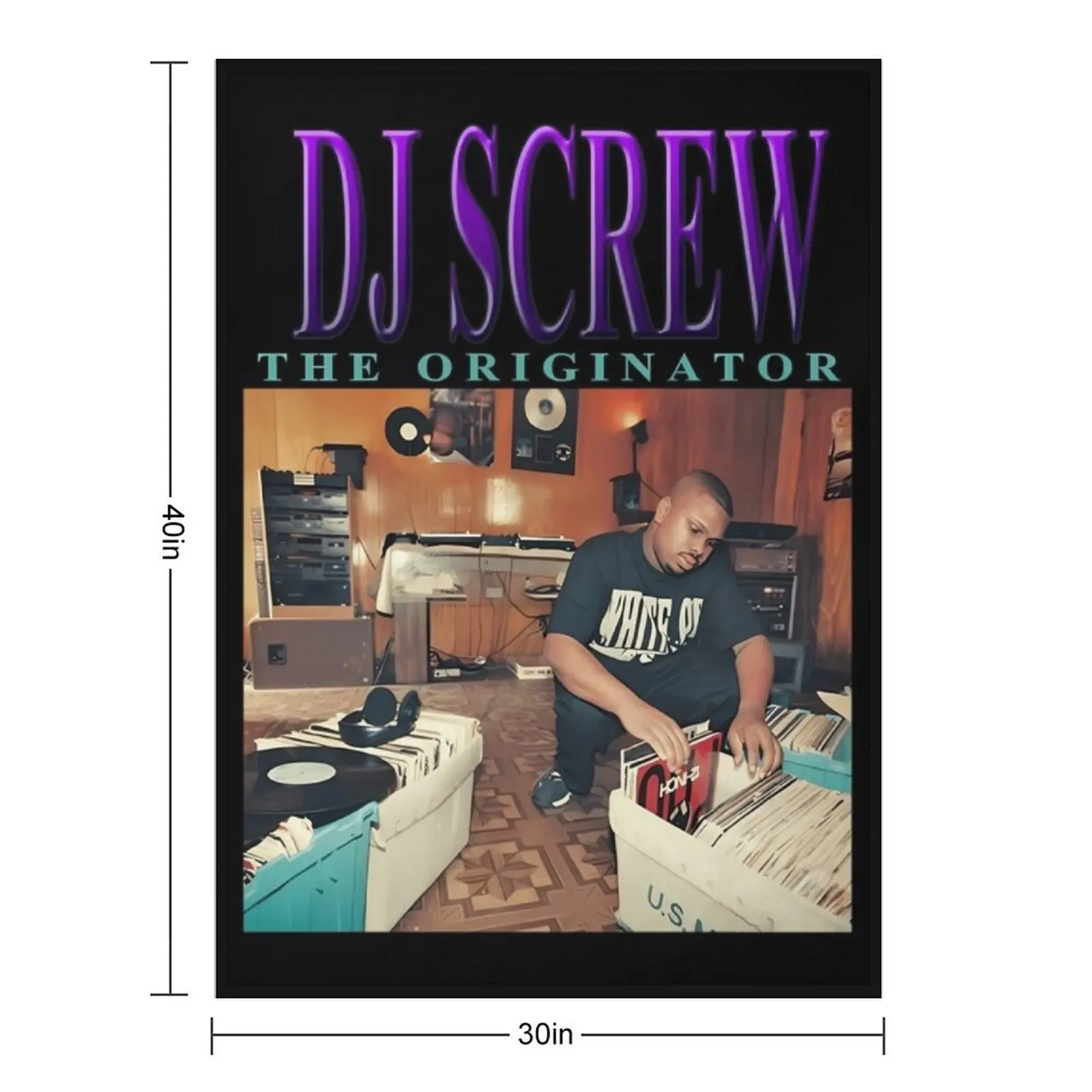 DJ SCREW THE ORIGINATOR R.I.P. 90S INSPIRED\t Throw Blanket Hairys For Sofa Thin Blankets Sofas Of Decoration manga Blankets