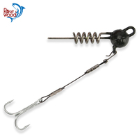 Rosewood Screw-In Jig Head With Corkscrew Stinger Rig Fishing Hook Ststerm Strong Sharp Treble Hooks Bass Pike Sea Tackle Pesca