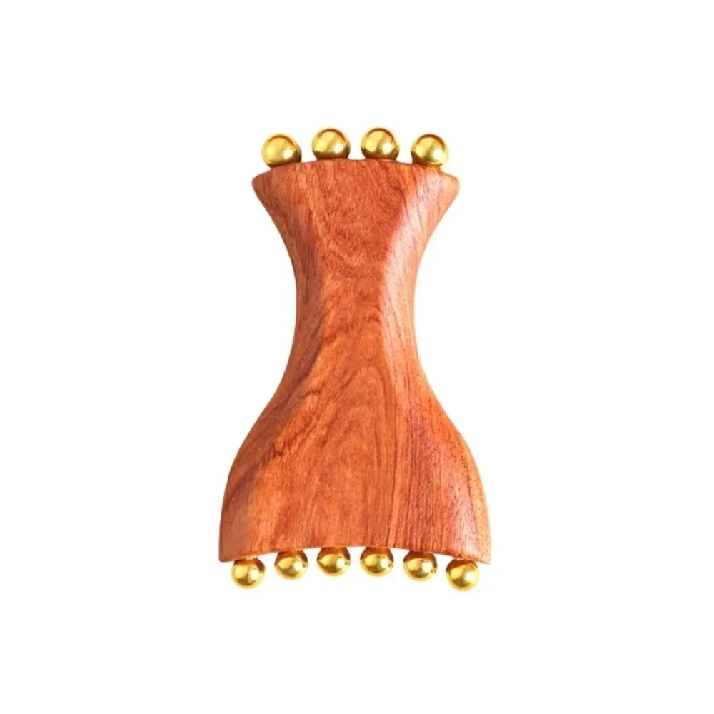 

Reduce Puffiness Rosewood Massager Natural Material Face Lifting and Tightening Brass Meridian Brush Brass Meridian Brush