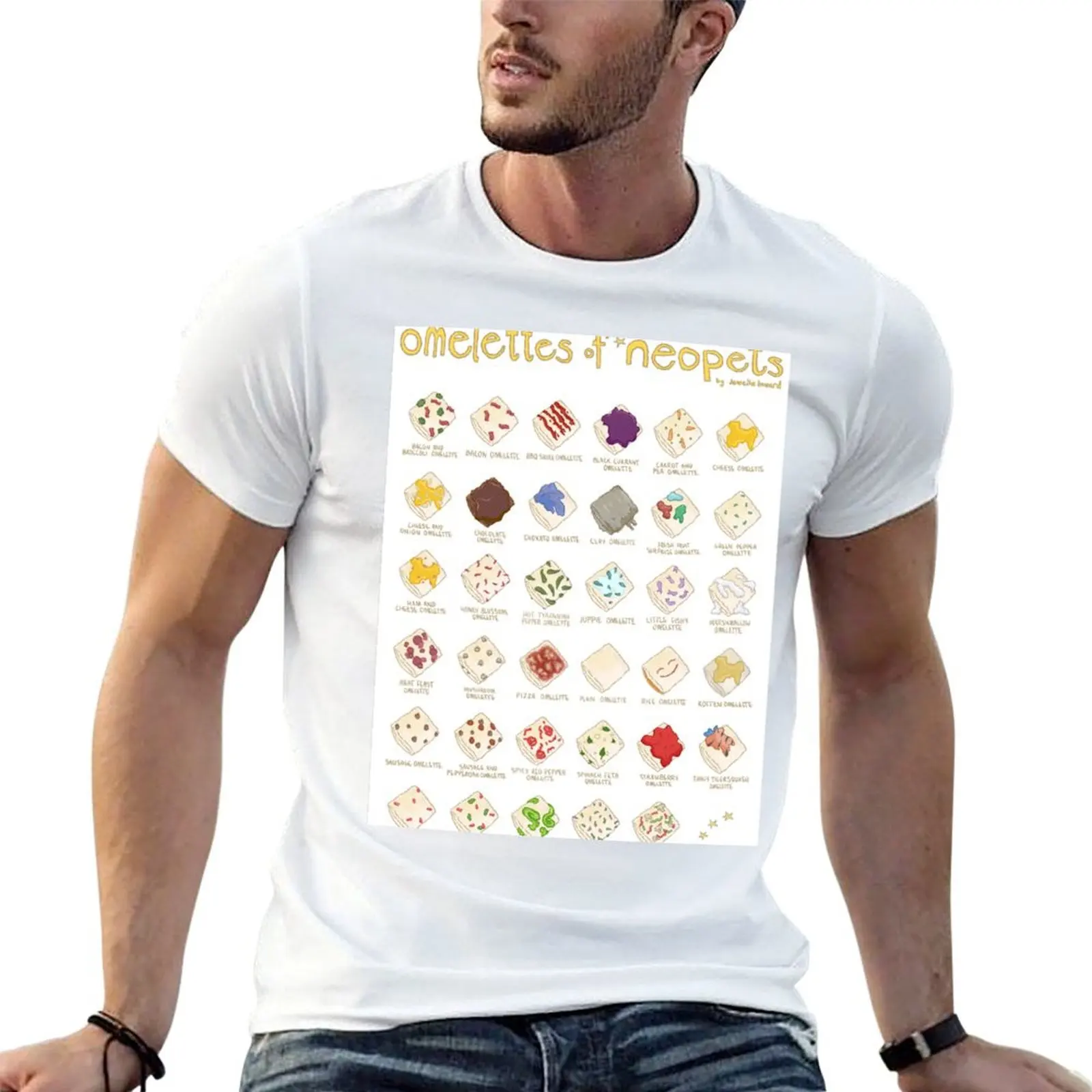 

Neopets Poster cotton Omelette shirts graphic shirts T-Shirt t funny funny for man t