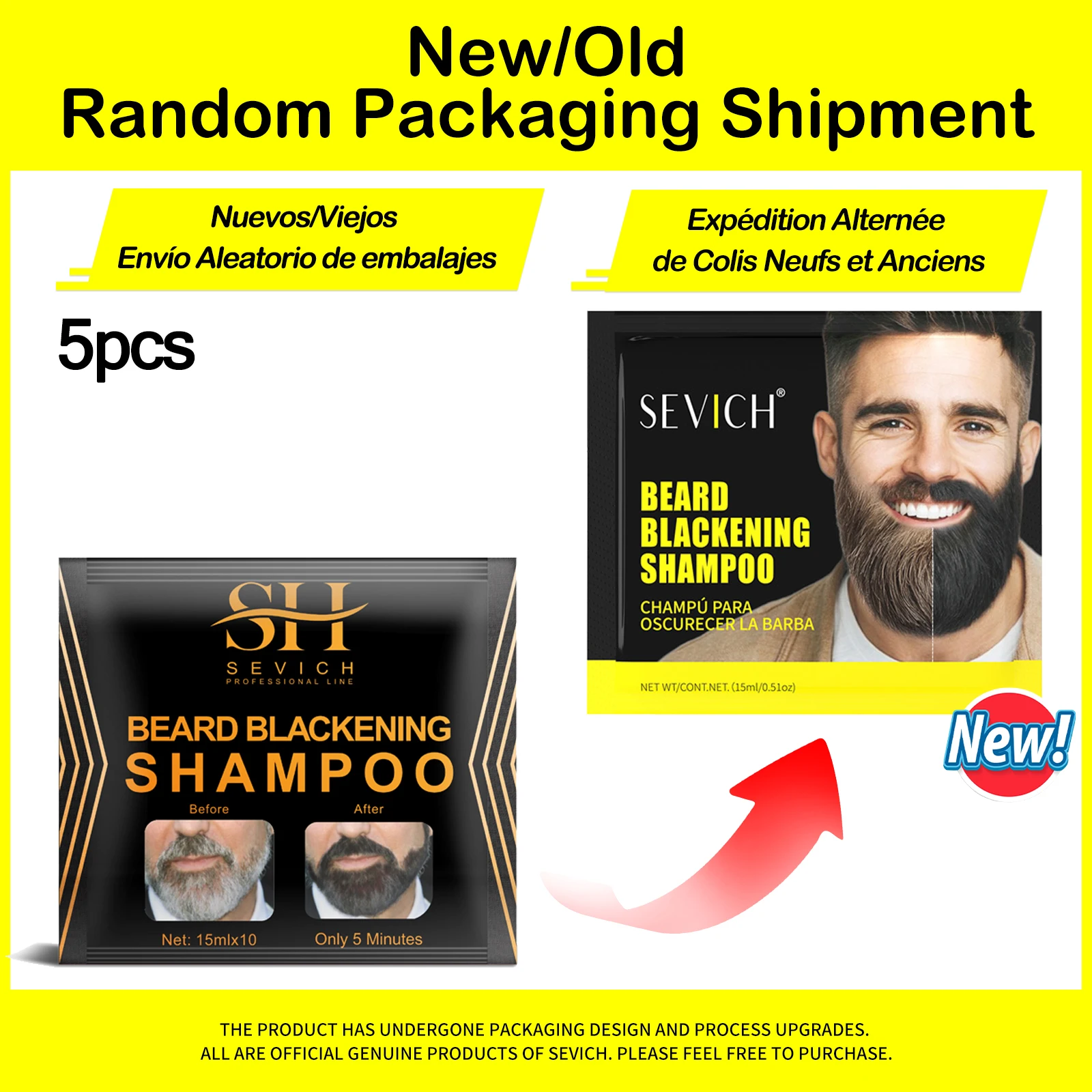 Gesundheit Natürliches Haarfärbemittel Schwarzes Bartshampoo Bartfarbe Männer Bartfärbung Farbstoff 5-Minuten Temporäres Schwärzungsschnurrbartshampoo