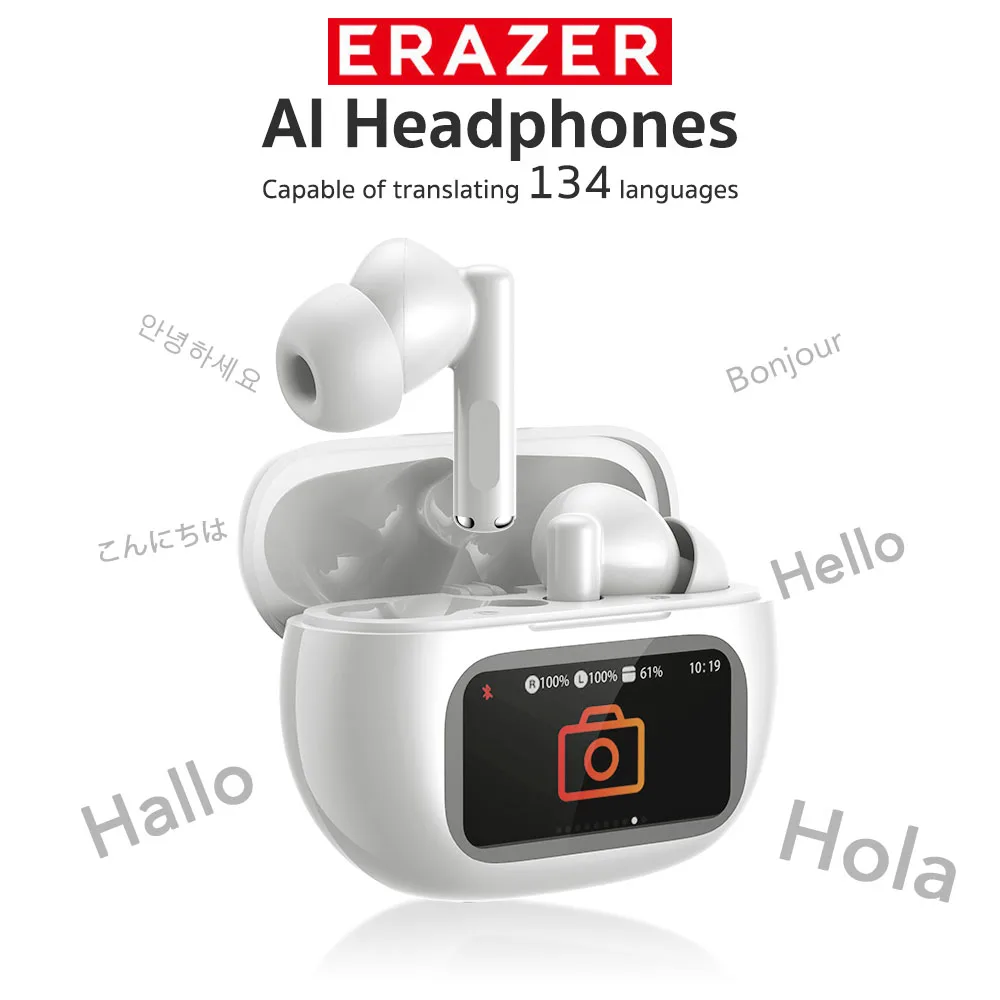 ERAZER XP12 AI Translation Earphones In-Ear Headphones OWS Wireless Headphones Gaming Low Latency Bluetooth V6.0 Noise Cancellin