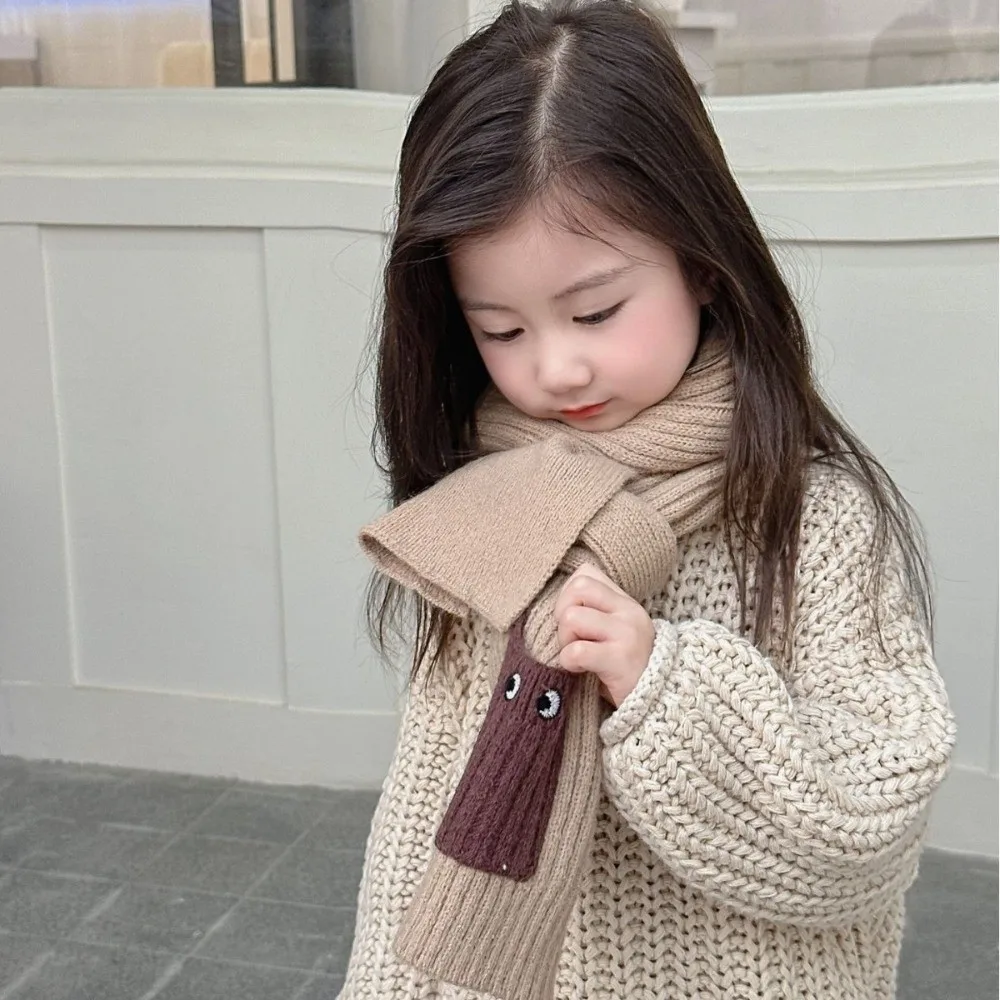 어린이 겨울 따뜻한 스카프 포켓 재미 있은 어린이 목 따뜻한 양모 크로 셰 뜨개질 스카프 방풍 Neckerchief 스카프