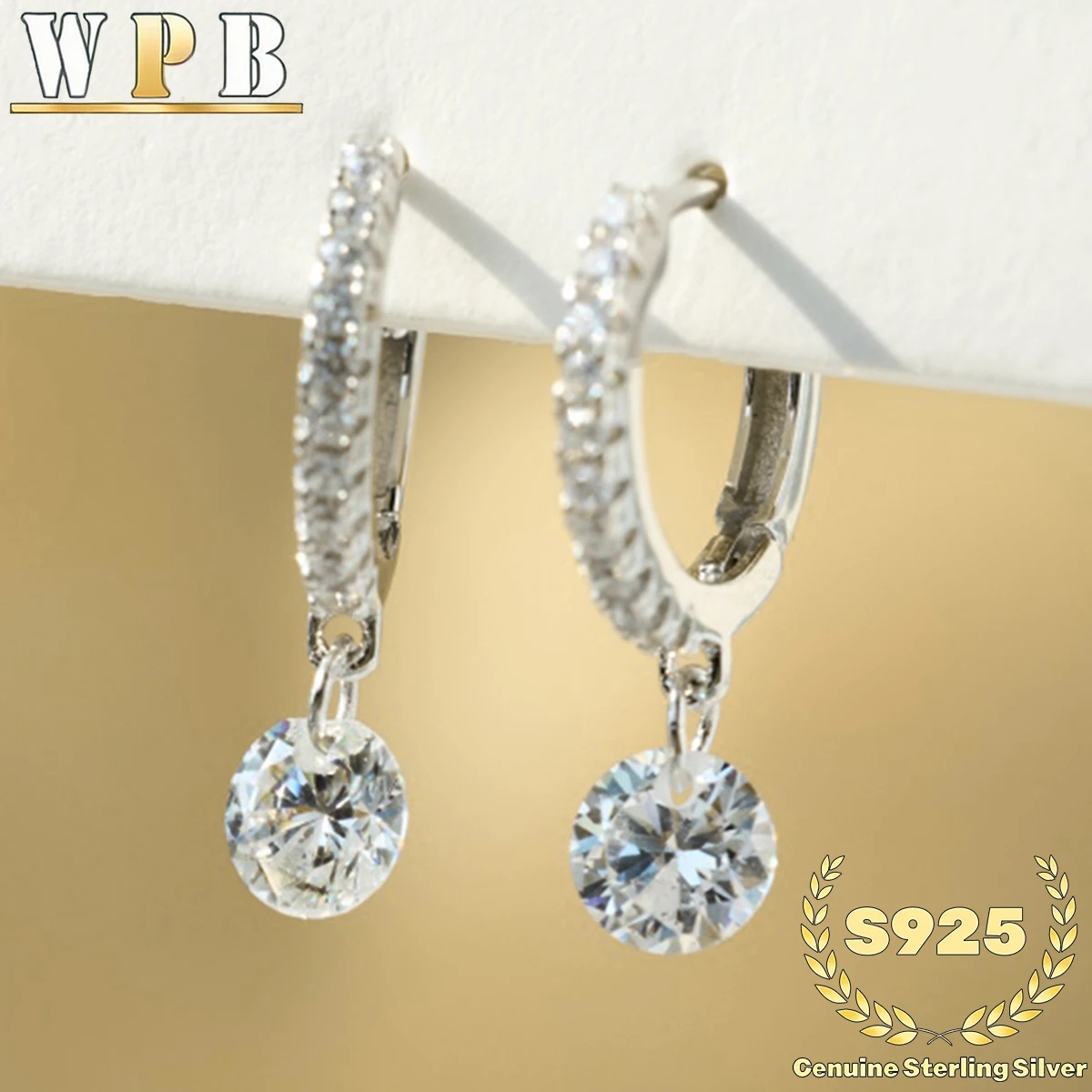 

‌ Натуральное серебро S925 с цирконами и подвеской-гвоздиком — 8 сердец и 8 элегантных круглых висячих сережек художественной огранки для женщин