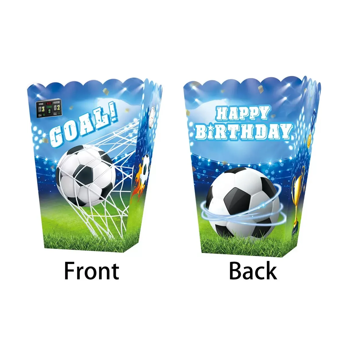 6/24 Pc Fußball Popcorn Boxen Fußball Fußball Thema Party Dekoration Geburtstag Party Favor Popcorn Leckerli Boxen Party liefert – Detail 4