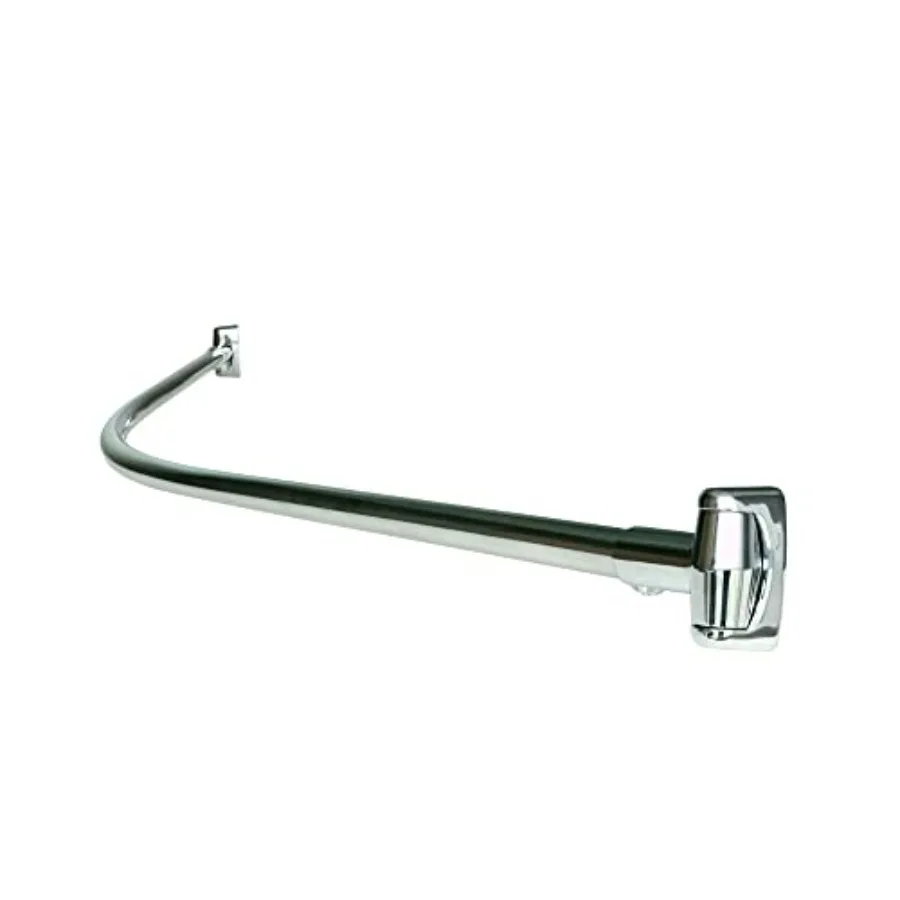 

60-h SinleSteel Curved Shower Curin Rod 5 Foot Mounted Non-Tele t of Chrome Plated