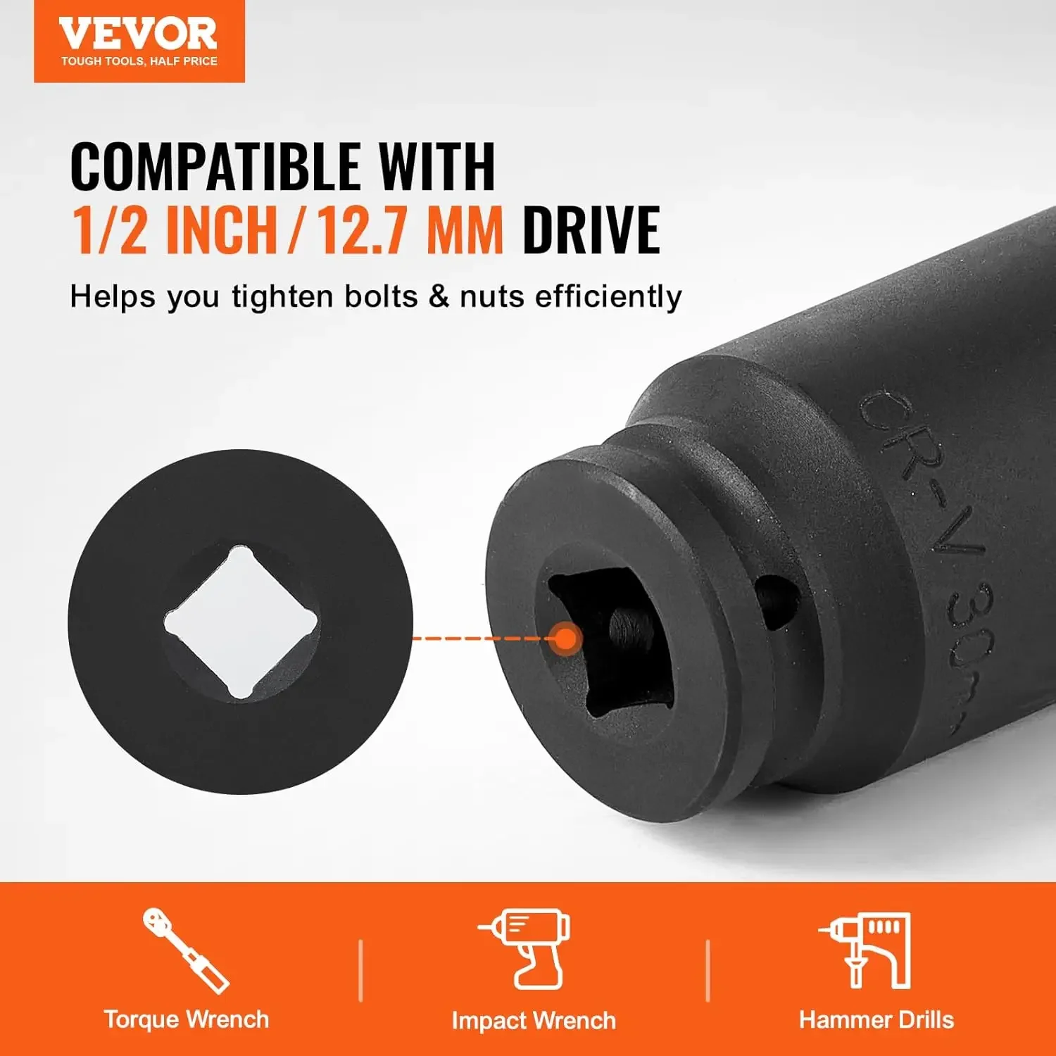 Axle Nut Impact Socket Set - 1/2