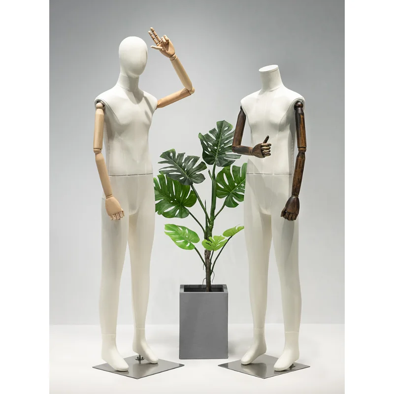 Clothing Store Men's Mannequin Display Stand Half-Body Showcase Mannequin Fake Doll Body Cloth Wrapper