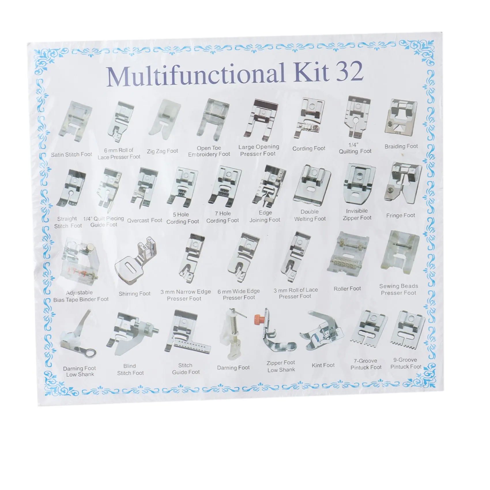 32 قطعة ملحقات ماكينة الخياطة محبوك الغرز العمياء جريئة قطعة قدم الضغط في ماكينة الخياطة عدة مناسبة لمعظم الماركات ماكينة الخياطة الساخن