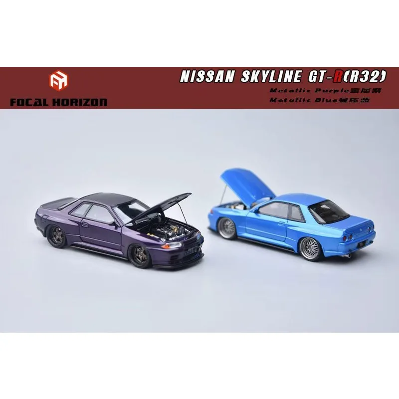 FH 1:64 Nissan GTR R32 Garage Active Cast Alloy Model, Boys' Toy, Adult Collection Decoration Item, Festival Gift.